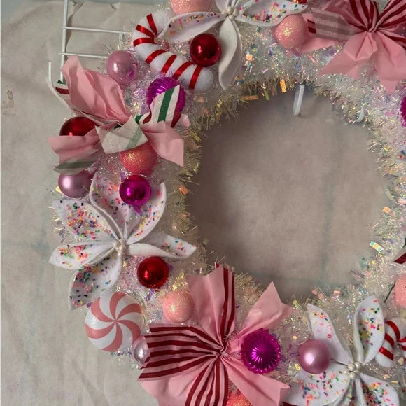 Ashland Festive Pink and Red Holiday Wreath - Picture 3 of 4